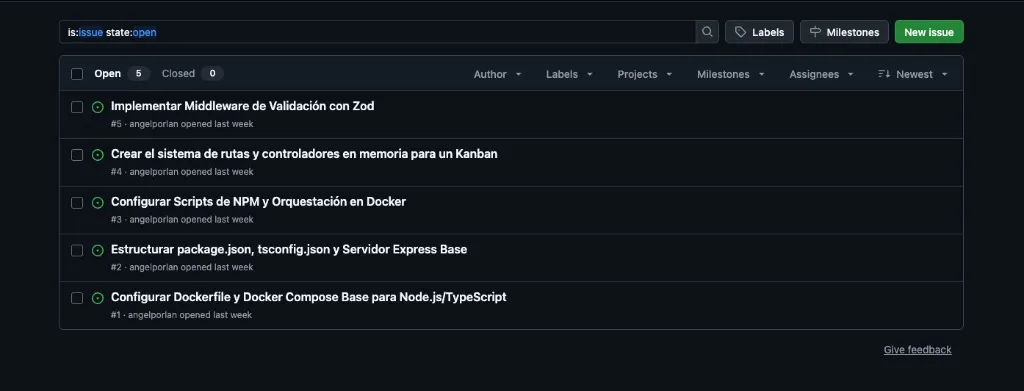 Búsqueda de issues en GitHub
